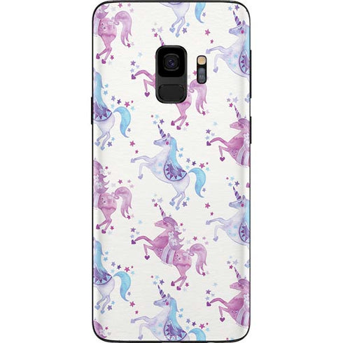 Cat Coq Purple Unicorns Galaxy S9 Skin